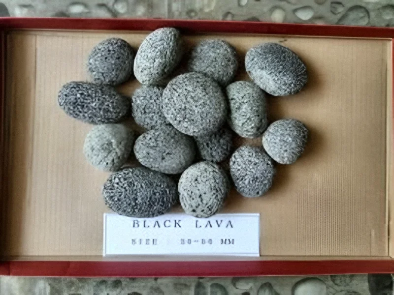 Black lava stones, 30-60 mm grade