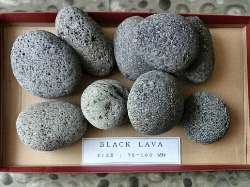 Black lava stones, 70-100 mm grade